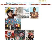 Tablet Screenshot of barefootartists.org